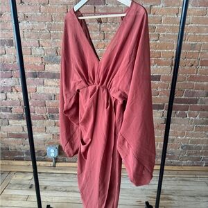 ASOS plunge V-Neck MIDI Dress